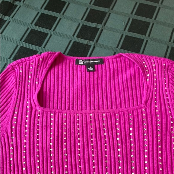 Pink Embellished Ribbed Top - Picture 4 of 6